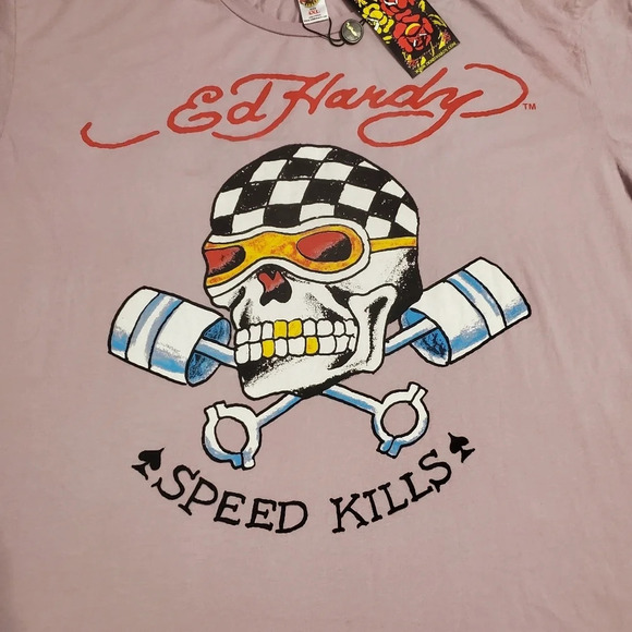 NWT Ed Hardy by Christian Audigier Skull Men's Shirt 4XL - Picture 3 of 9